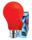 5w LED Red GLS Light Bulb B22 Bayonet Cap