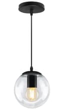 Vintage Clear Glass Globe Pendant Light Shade 
