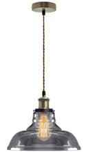 Modern Vintage Shadow Glass Light Shade Smoked Ceiling Lamp 
