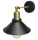 Modern Vintage Industrial Antique Brass Black Scone Wall Light Lamp Shade WD025