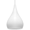 Modern Ceiling Pendant Droplet Light Shade White Finish Fine Metal