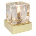 Ambient Glass Ice Cube Touch Dimmable Table Lamp Gold Base with G9 Bulb 