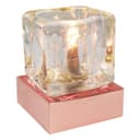 Ambient Glass Ice Cube Touch Dimmable Table Lamp Copper Base with G9 Bulb 