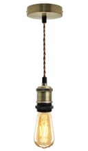 Industrial Vintage Ceiling Pendant Lamp Holder Brass E27 Fitting 