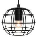 Wire Cage Globe Black Metal Pendant Light M0173