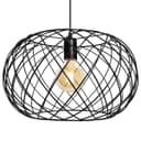Black Metal Industrial Ceiling Wire Cage Globe Pendant Light M0183 with 4W G95 LED 