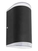 Modern 6W LED Double Outdoor Wall Light Black Warm White ZLC319WW