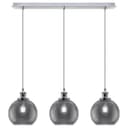 Vintage 3 Lights Ceiling Pendant Lamp Cluster Mini Glass Globe Shades Smoked Grey H3044