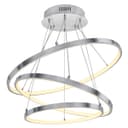 Modern Round Chandelier LED 3 Ring Ceiling Pendant Light Warm White 