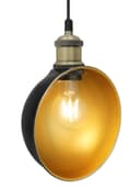 Industrial Vintage Brass Half Scone Pendant Light H3017