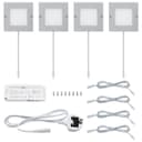 20W LED Under Cabinet Kitchen Lights Slim SQUARE Cool White 6500K Kit of 4 UC03