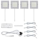 20W LED Under Cabinet Kitchen Lights Slim SQUARE Warm White 3000K Kit Of 4 UC04