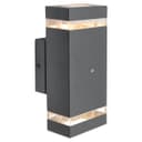 Outdoor Dusk Till Dawn Wall Light Up Down IP44 Anthracite Black Automatic Sensor ZLC374DTD 