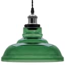 Industrial Smoked Green Glass Ceiling Pendant Light Bowl Lamp Shade K422