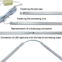 4 x 30cm Plug In LED Under Kitchen Cupboard Cabinet Strip Light Warm White