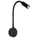 3W LED Adjustable Black Wall Mounted Reading Light with Flexible Arm Warm White 3000K BW03