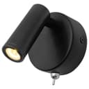 3W LED Adjustable Black Wall Mounted Bedside Light Switched Warm White BW05