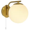 Modern Indoor Brass Frosted Glass Wall Light with Pull Switch BW15