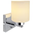 Modern Indoor Chrome Frosted Glass Wall Light with Switch BW16