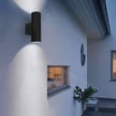 2 x Outdoor Black Double Wall Light ZLC019B