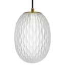 Modern Brass Ceiling Pendant Light Frosted White Textured Glass Lamp Shade K447