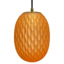 Modern Brass Ceiling Pendant Light Orange Textured Glass Lamp Shade K448