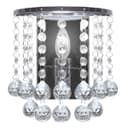 Modern Polished Chrome Crystal Droplet Chandelier Candle Wall Light Decor Lamp 