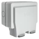 13A 2 Gang Weatherproof Double Outdoor RCD Switched DP Socket IP66 Grey ODSRCD1