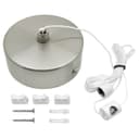 Metal Ceiling Pull Cord Light Switch 1Way 6A Brushed Chrome PU02