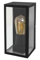 Rectangular Glass Wall Lantern Outdoor Garden Wall Light Black Body Metal Luminaire ZLC084B