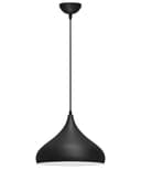 Black Lamp Shade Ceiling Pendant Light Metal Dome Matt Finish 