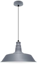 Modern Pendant Ceiling Light Grey Shade 