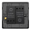 LED Dimmer Switch 800w 2 Gang 300w x 2 Single Pole Gloss Brushed Chrome Screwless N354DME
