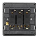 Light Switch 3 Gang 2 Way Gloss Brushed Chrome Wall Switch Screwless Finish N306DME