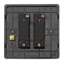 Double Light Switch 2 Gang 2 Way Black Nickel