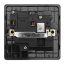 Single Wall Socket Switched Gloss Brushed Chrome 1 Gang Screwless 13a Single Pole N405DME