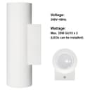 Modern White Ceramic Up & Down Contemporary Indoor Wall Light Lamp 