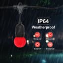 10 Bulb 10M Outdoor LED Festoon String Lights Coloured Bulbs IP64 240v Heavy Duty Highest Quality