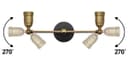 Modern Vintage Industrial Antique Brass Adjustable Double Arm Wall Light Lamp