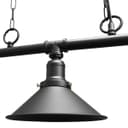 Industrial Suspended Ceiling Pendant 3 Lamp Black Metal Vintage Light Fitting 
