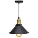 Vintage Black Antique Brass Hanging Ceiling Pendant Shade Light Fitting 