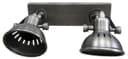 Vintage Twin Wall Light Dark Grey Pewter Finish Adjustable Swivel Spot Wall Light