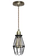 Vintage Bird Cage Pendant Antique Brass Opening and Closing Industrial Hanging Light With 40w E27