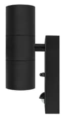Black Double Outdoor Wall with PIR Movement Sensor Stainless Steel ZLC038DSEN 
