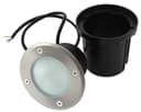 10w Outdoor Ground Walkover Light Round Warm White Brushed Chrome GL01WW