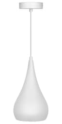 Modern Ceiling Pendant Droplet Light Shade White Finish Fine Metal