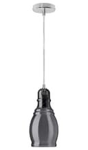 Smoke Grey Glass Ceiling Light Shade Pendant Chrome Modern Retro Vintage 
