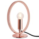 Modern Retro Polished Copper Table Lamp Ring Hoop Desk Lamp and Bedside Light 