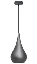 Modern Teardrop Ceiling Pendant Light Grey Pewter Lampshade Retro Brushed Metal 