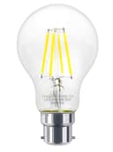 A60 4W LED Filament Light Bulb Cool White B22 BC Bayonet Cap Clear Glass